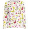 Lands’ End Women’s Sunshade UPF 50 Long Sleeve Relaxed Rash Guard(White Multi Garden Floral)