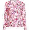 Lands’ End Women’s Sunshade UPF 50 Long Sleeve Relaxed Rash Guard(Wood Lily Multi Floral Paisley)