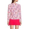 Lands’ End Women’s Sunshade UPF 50 Long Sleeve Relaxed Rash Guard(Wood Lily Multi Floral Paisley)