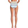 Lands’ End Women’s Tugless High Waisted Bikini Bottoms(White Mosaic Multi Stripe)