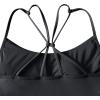 Lands’ End Women’s Tugless Quickdry Adjustable Strappy Back Tankini Top(Black)