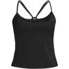 Lands’ End Women’s Tugless Quickdry Adjustable Strappy Back Tankini Top(Black)