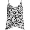 Lands’ End Women’s Tulip Hem Tankini Top(Black Havana Floral)