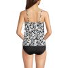Lands’ End Women’s Tulip Hem Tankini Top(Black Havana Floral)