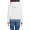 Lands’ End Women’s UPF Packable Hooded Windbreaker Jacket(White)