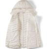 Lands’ End Women’s Ultralight Packable Down Jacket(Ivory Shine)