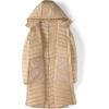 Lands’ End Women’s Ultralight Packable Long Down Coat(Champagne Shine)