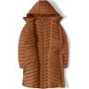 Lands’ End Women’s Ultralight Packable Long Down Coat(Rich Ginger Brown)