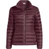 Lands’ End Women’s Wanderweight Ultralight Packable Down Jacket(Lush Burgundy Shine)