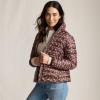 Lands’ End Women’s Wanderweight Ultralight Packable Down Jacket(Rich Coffee Ikat Floral)