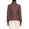 Lands’ End Women’s Wanderweight Ultralight Packable Down Jacket(Rich Coffee Ikat Floral)