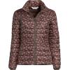 Lands’ End Women’s Wanderweight Ultralight Packable Down Jacket(Rich Coffee Ikat Floral)