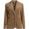 Lands’ End Women’s Wide Wale Corduroy Blazer(Dark Toffee)