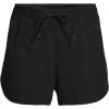 Lands’ End Women’s Woven Packable 3″ Dolphin Hem Swim Cover-up Shorts(Black)