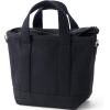 Lands’ End Zip Top Canvas Tote Bag(Black/Black)