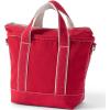 Lands’ End Zip Top Canvas Tote Bag(Heritage Red)