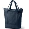 Lands’ End Zip Top Canvas Tote Bag(Radiant Navy)