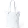 Lands’ End Zip Top Long Handle Canvas Tote Bag(White)