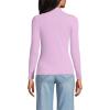 Women’s Drapey Rib Skimming Long Sleeve Mock Neck Shirt(Pink Amethyst)
