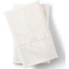 Lands’ End 700 Solid Pillowcases Pale Flax King(Ivory)