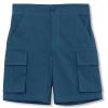 Lands’ End Boys Stretch Canvas Utility Cargo Shorts(Dark Blue)