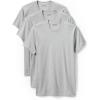 Lands’ End Essentials Men’s Crew Neck T-Shirt 3 Pack – Premium Cotton Tee, Casual Regular Fit(Gray Heather)