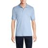 Lands’ End Essentials Men’s Long Sleeve All Day Comfort Polo Shirt – 100% Cotton Won’t Shrink Pill Fade(Blue)