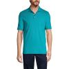 Lands’ End Essentials Men’s Long Sleeve All Day Comfort Polo Shirt – 100% Cotton Won’t Shrink Pill Fade(Teal Breeze)