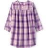 Lands’ End Girls Flannel Nightgown(Pink/Purple Multi Plaid)