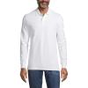 Lands’ End Men’s Comfort First Long Sleeve Solid Mesh Polo(White)
