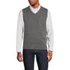 Lands’ End Men’s Fine Gauge Cotton Vest(Charcoal Heather)