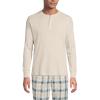 Lands’ End Men’s Knit Rib Henley(Flax Heather)