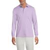 Lands’ End Men’s Long Sleeve American-Grown Supima Cotton Polo Shirt with Pocket(Whisper Lilac)