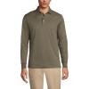 Lands’ End Men’s Long Sleeve American-Grown Supima Cotton Polo Shirt(Forest Moss)