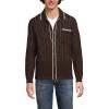 Lands’ End Men’s Long Sleeve Button Through Summer Polo Cardigan(Rich Coffee)