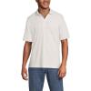 Lands’ End Men’s Short Sleeve American-Grown Supima Cotton Polo Shirt(Ivory Grid)