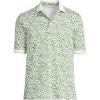 Lands’ End Men’s Short Sleeve American-Grown Supima Cotton Polo Shirt(Valley Green Tropical Leaves)