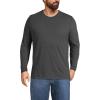 Lands’ End Men’s Super-T Long Sleeve T-Shirt(Dark Charcoal Heather)