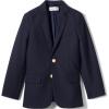 Lands’ End School Uniform Boys Tailored Fit Hopsack Blazer(Deep Navy)