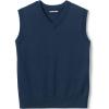 Lands’ End School Uniform Kids Cotton Modal Fine Gauge Sweater Vest(Classic Navy)