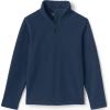 Lands’ End School Uniform Kids Lightweight Fleece Quarter Zip Pullover(Classic Navy)