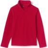 Lands’ End School Uniform Kids Lightweight Fleece Quarter Zip Pullover(Red)