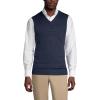 Lands’ End School Uniform Men’s Cotton Modal Sweater Vest(Classic Navy)