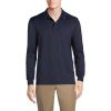 Lands’ End School Uniform Men’s Long Sleeve Rapid Dry Polo Shirt(Classic Navy)