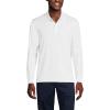 Lands’ End School Uniform Men’s Long Sleeve Rapid Dry Polo Shirt(White)