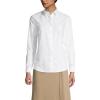 Lands’ End School Uniform Women’s Long Sleeve Oxford Dress Shirt(White)