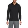 Lands’ End School Uniform Young Men’s Long Sleeve Mesh Polo Shirt(Black)