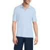Lands’ End School Uniform Young Men’s Short Sleeve Mesh Polo Shirt(Blue)