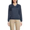 Lands’ End School Uniform Young Women’s Cotton Modal V-Neck Sweater(Classic Navy)
