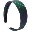 Lands’ End Uniform Girls Wide Headband Classic Navy One Size(Hunter/Classic Navy Plaid)